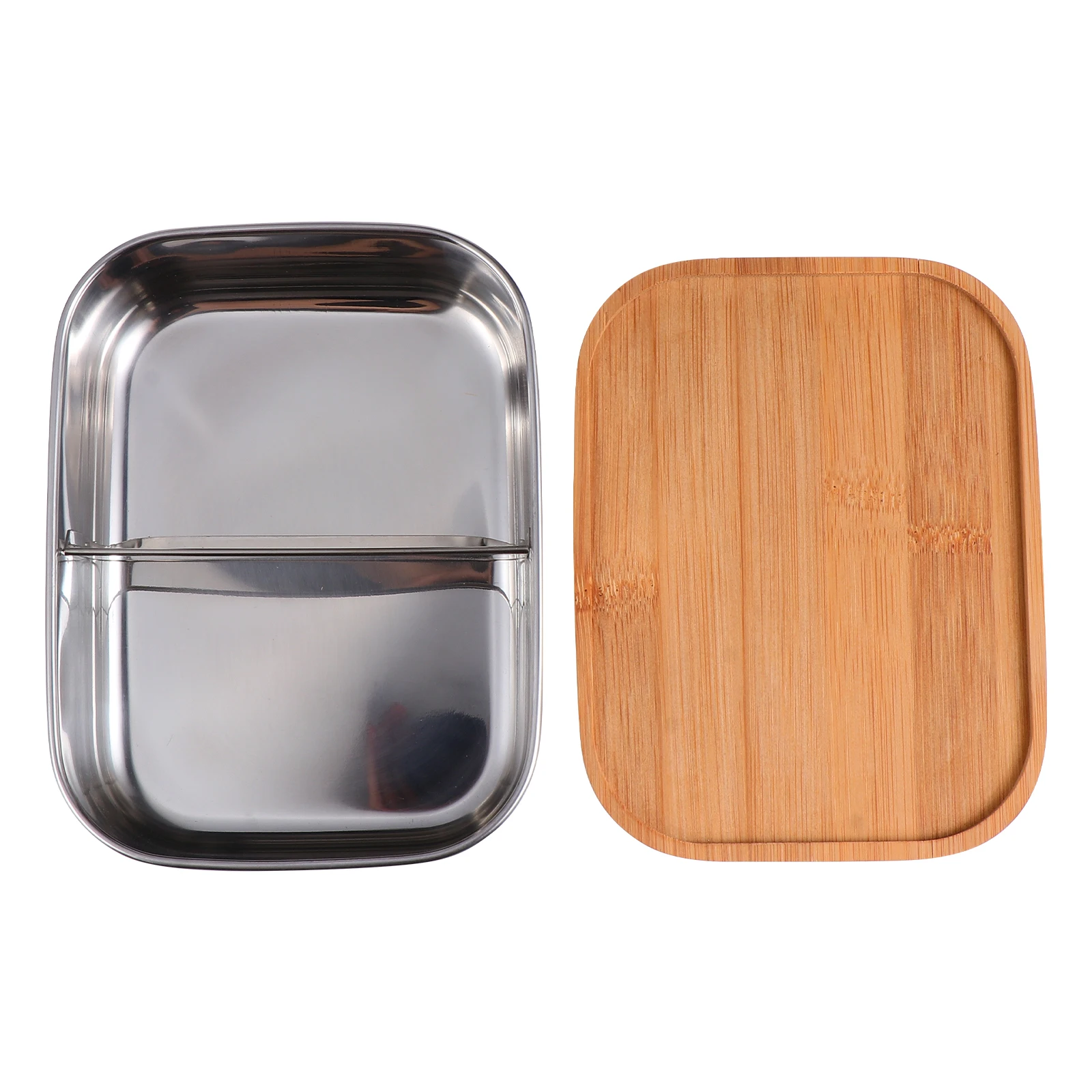 

1pc Stainless Steel Lunch Box 304 Food-Grade Leakproof Bento Container Portable Divided Design For School Office Picnic Camping