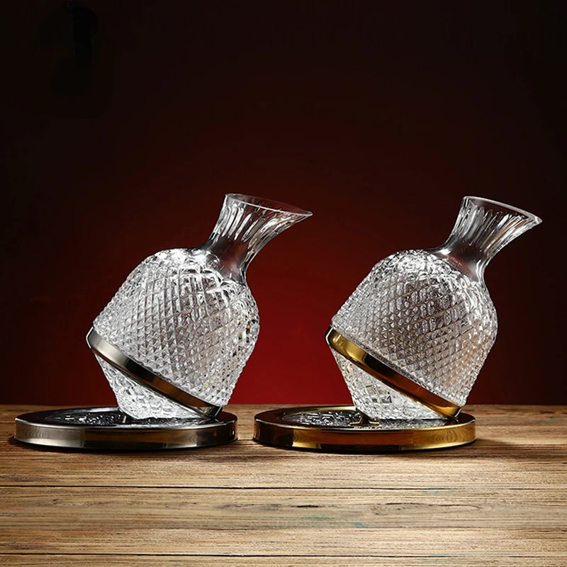 Diamond Gyro Rotary Decanter Tumbler Luxury Home Premium Wholesale Wine Home Gift