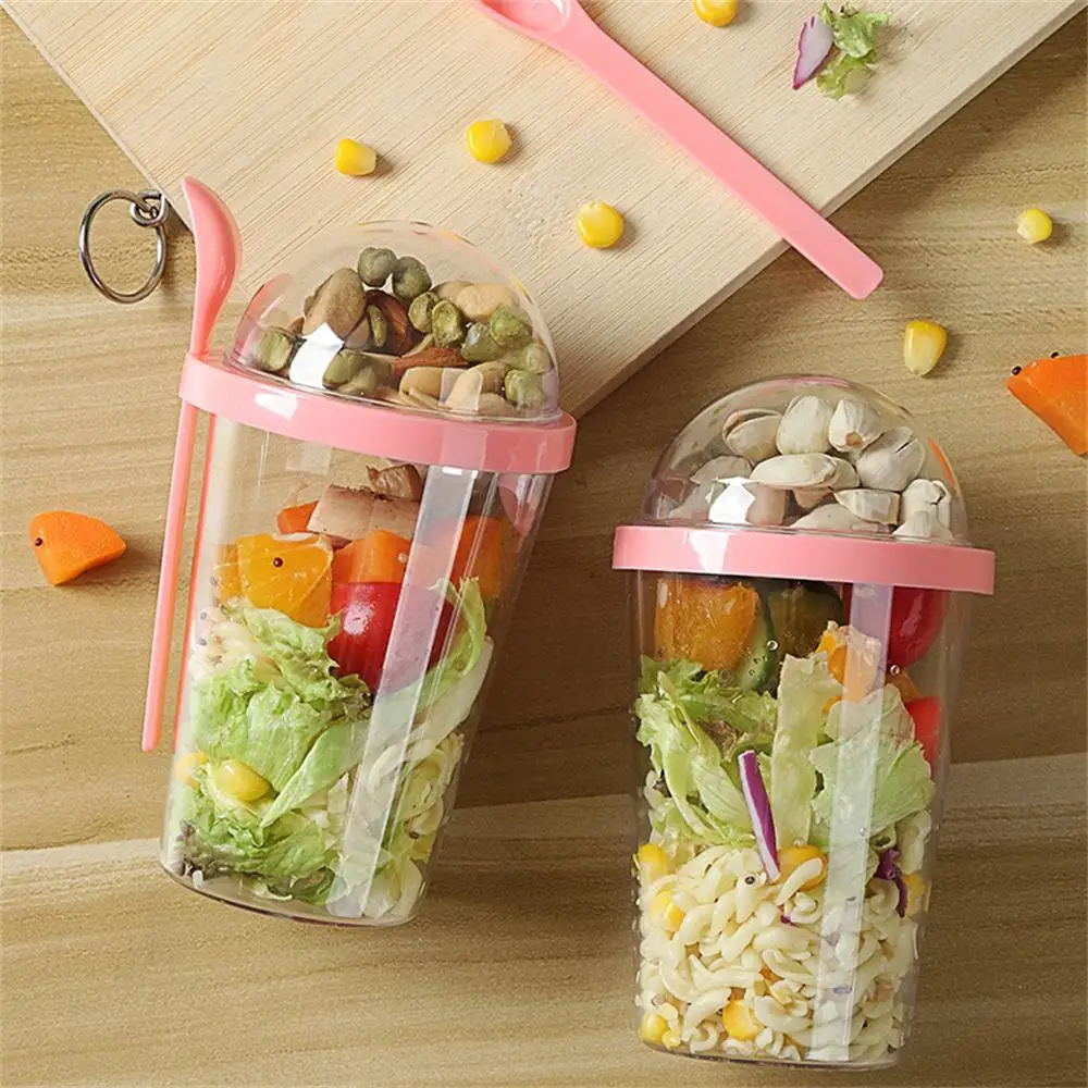 Oat Cup Wet Separation Reusable Fresh Colors Modern Style Lunch Box Salad Cup Be Easy To Carry About Plastic Cup Food Grade