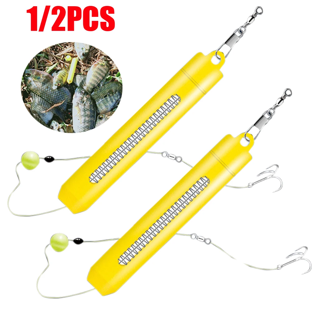 1/2/3PCS Automatic Fishing Hooks Trigger Strong Force PVC Spring Fishing Tackles Carp Fish Catch Tool up to 10kg Fishing Hook