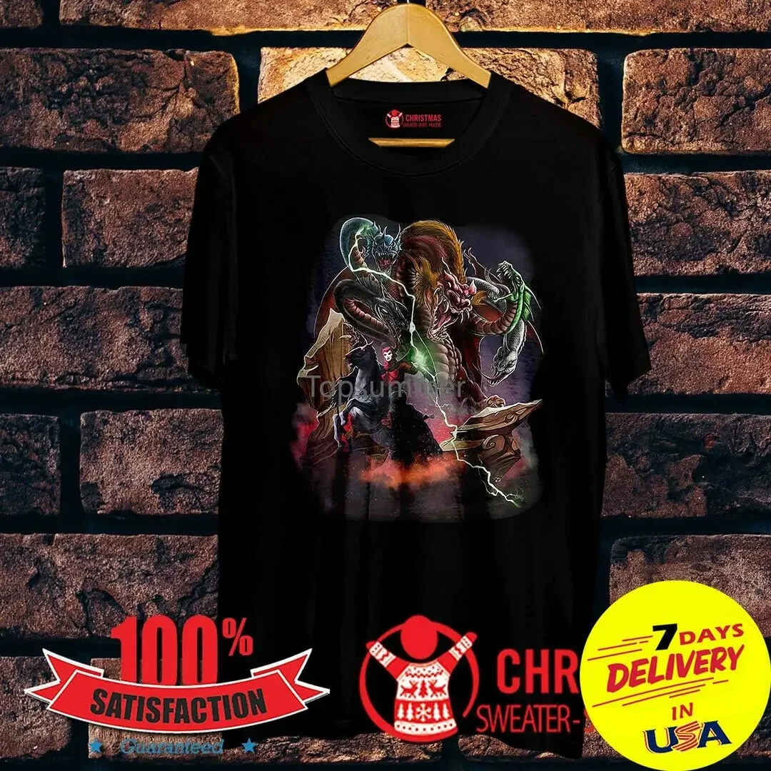 Venger Vs Tiamat T-Shirt Black Full Size S - 3Xl