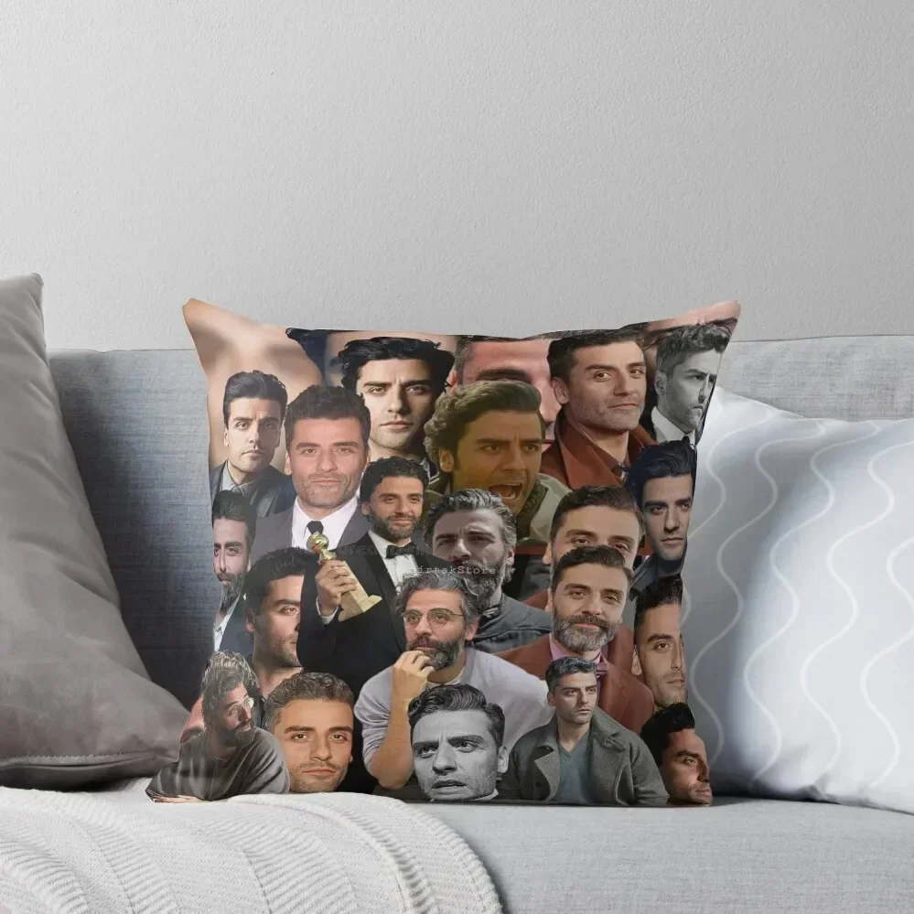 

oscar isaac photo collage Throw Pillow Cushion Child Cusions Cover Decorative pillowcase Christmas Pillows pillow
