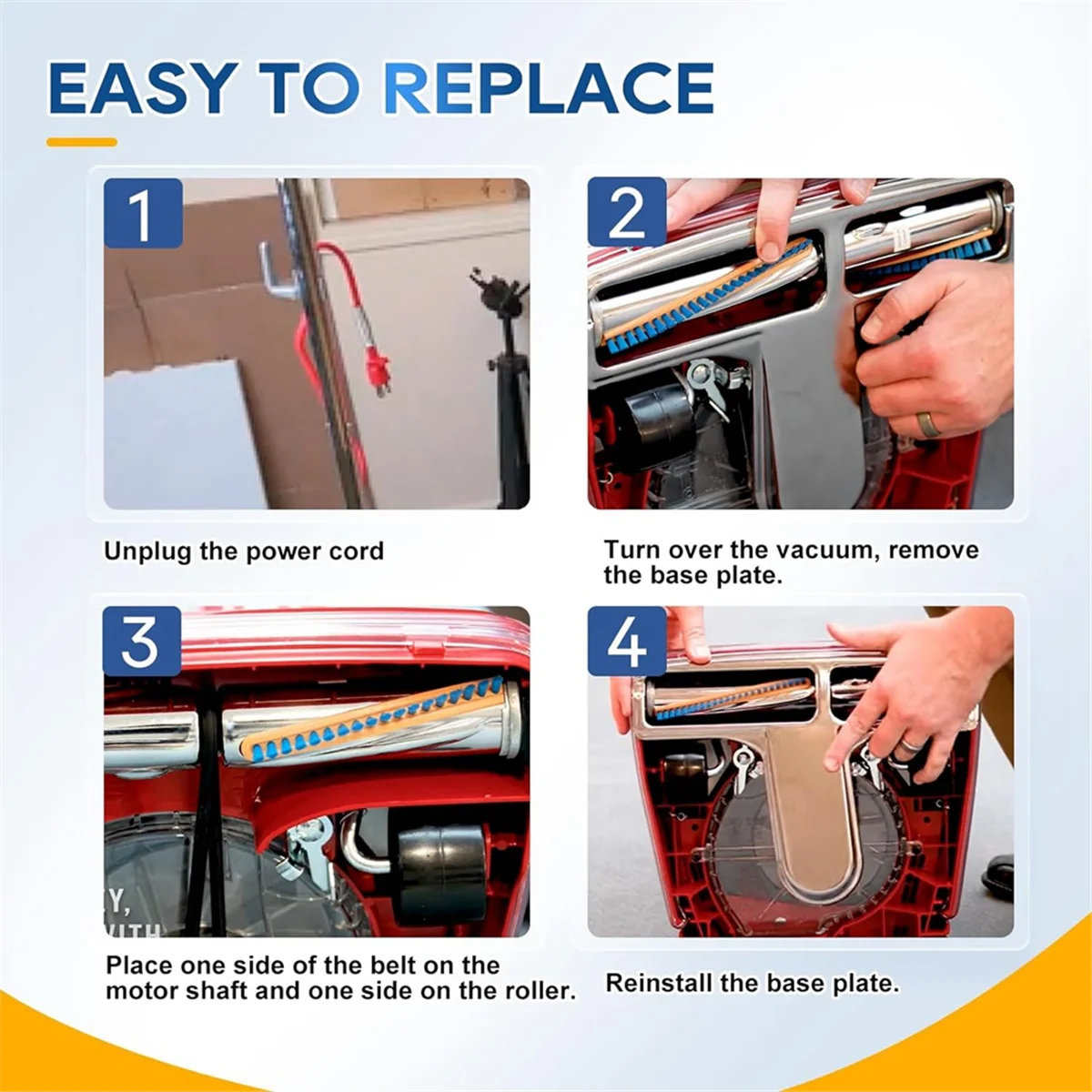 AC66 6 قطعة حزام مكنسة كهربائية 30563B أحزمة مكنسة كهربائية مستديرة تستقيم حزام مكنسة كهربائية ل Sanitaire Eureka مكنسة كهربائية نمط RD