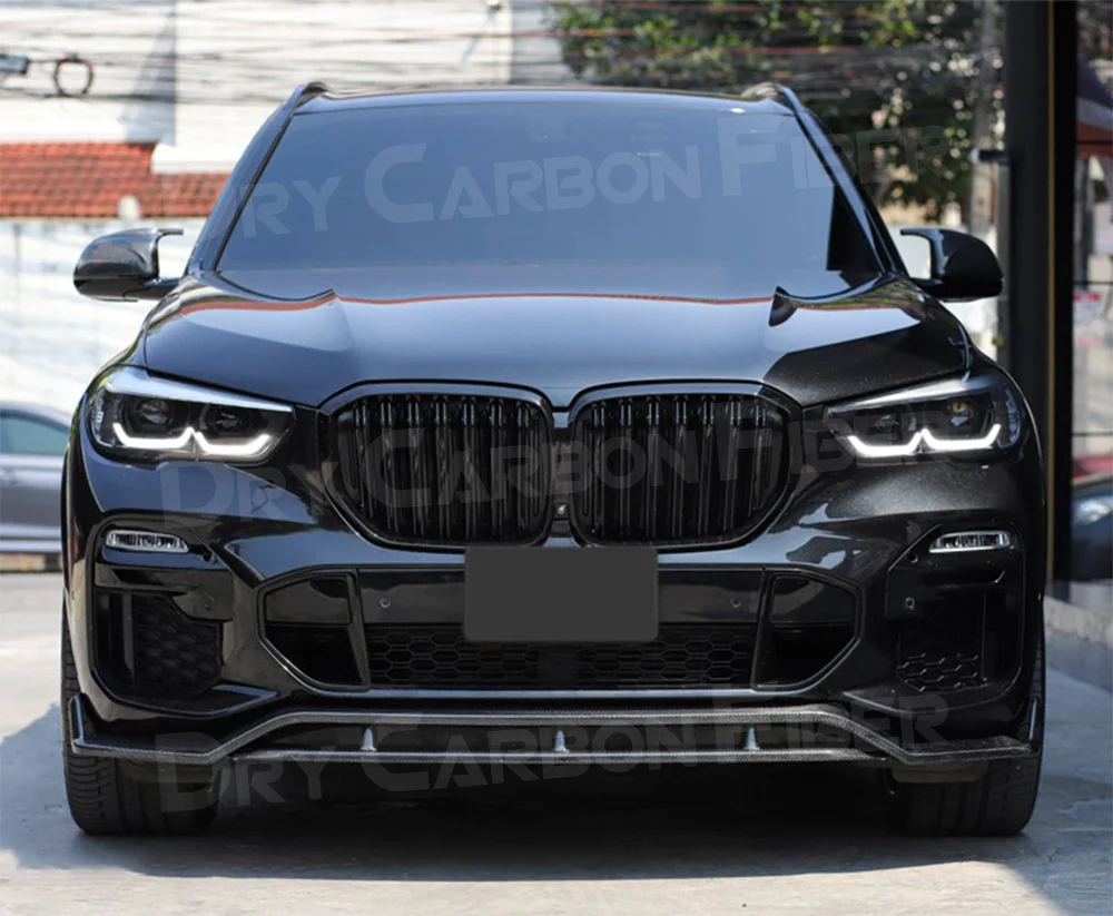 

JCYECF Carbon Fiber Front Bumper Lip Spoiler Splitter for BMW X5 G05 M sport 2019+ Car Styling Front Lip Kits Add On 4Pcs