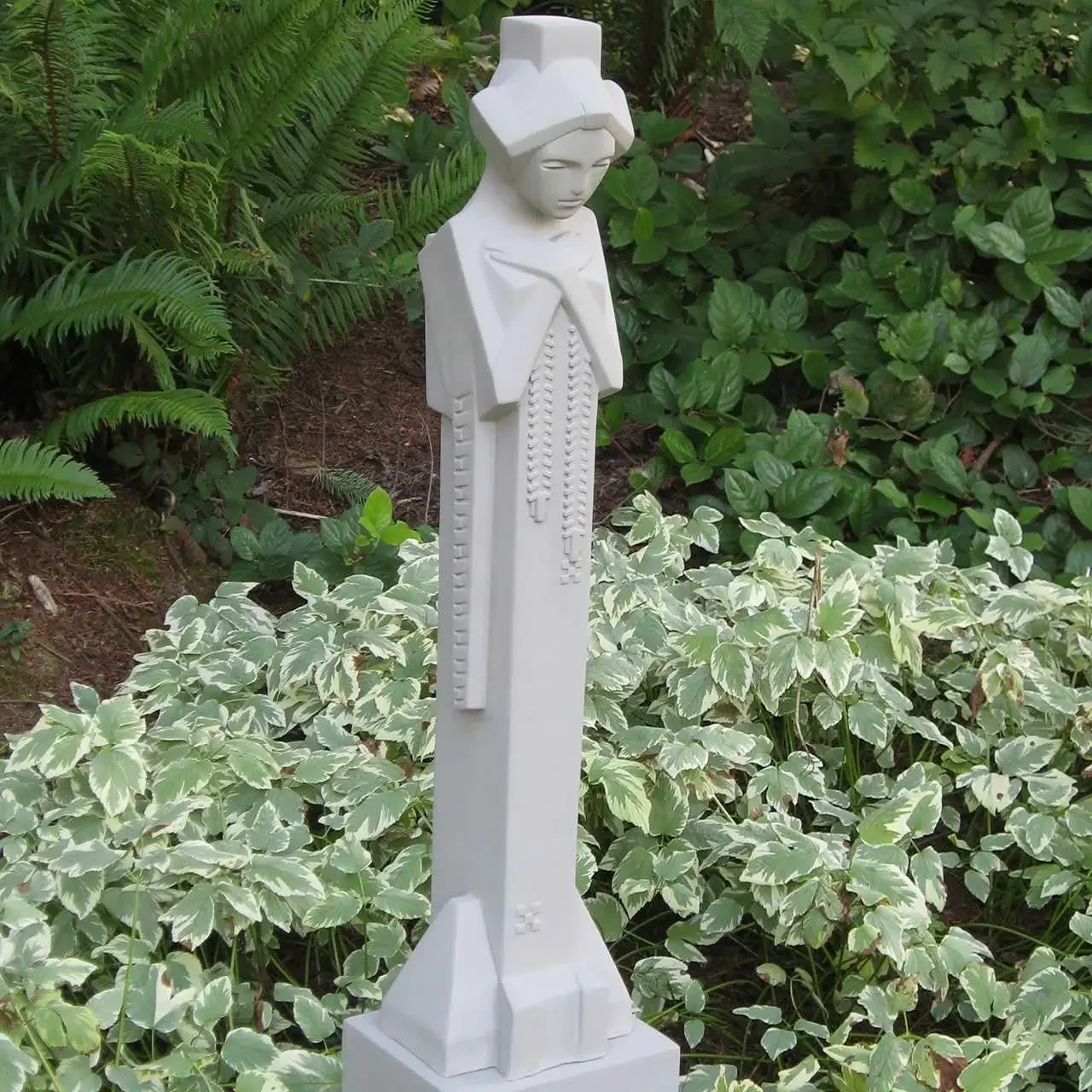 Gray Sprite Cement Statue Sculpture Garden