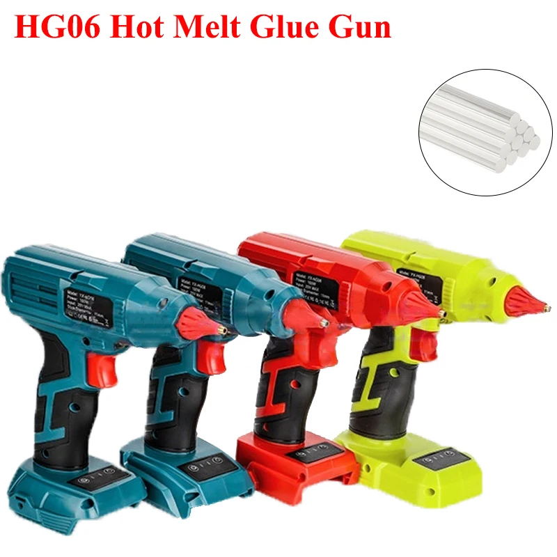 

Multi-Function Cordless Hot Glue Gun for Makita/DeWalt/Milwaukee/Bosch/Ryobi 18/20V Battery with 11mm Glue Sticks DIY Power Tool