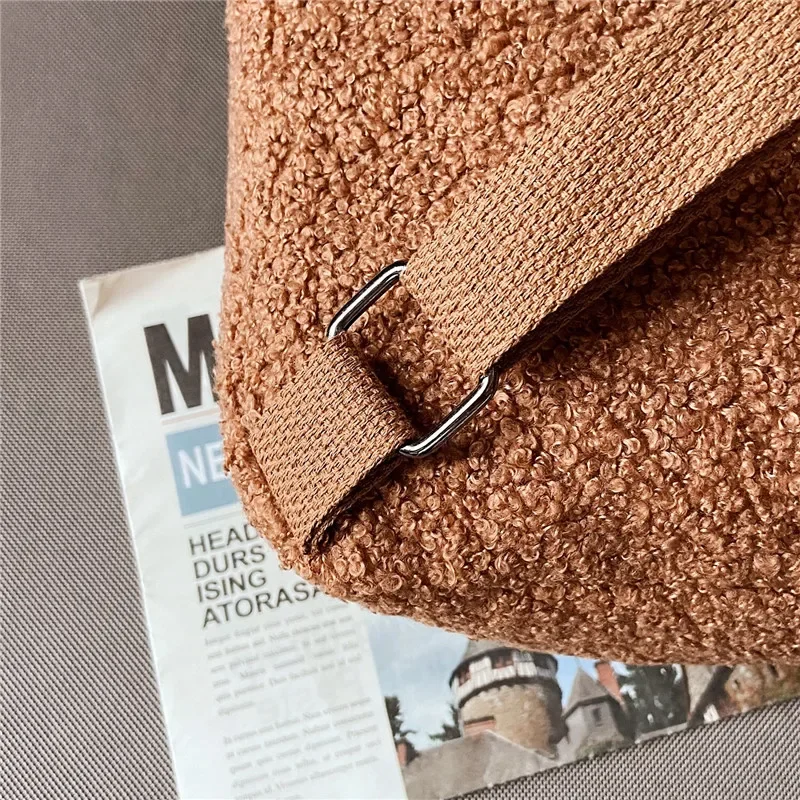 1 قطعة لطيف الدب الأذن الصوف حقيبة ظهر صغيرة الاطفال الفتيات عادية الدافئة امبسوول Daypack حقيبة مدرسية حقيبة الظهر للسفر التسوق