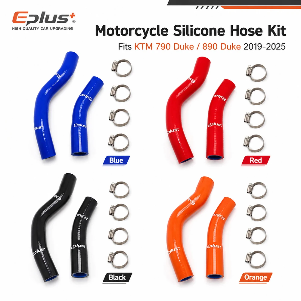 

EPLUS 4-Ply Silicone Radiator Coolant Hose Kit for KTM 790 Duke / 890 Duke 2019-2025 Motorcycle 4 Colors Available