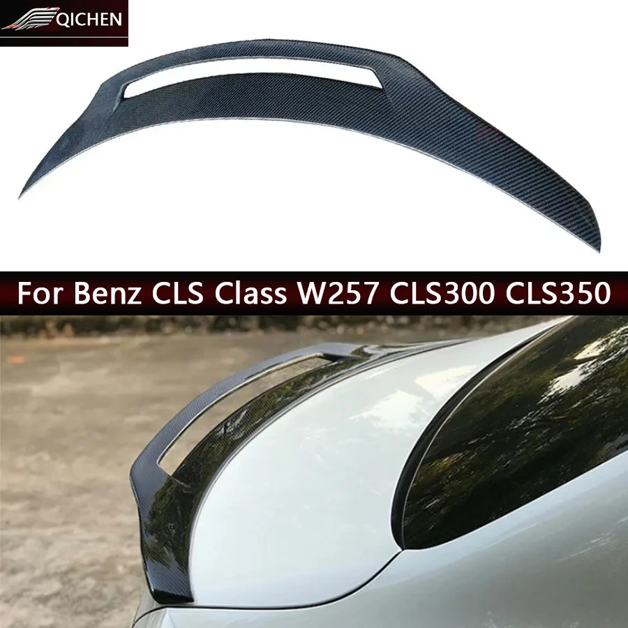 

For Mercedes Benz CLS Class W257 CLS300 CLS350 Carbon Fiber Tail fins Spoiler Duckbill Wing rear wing Car Accessories body kit