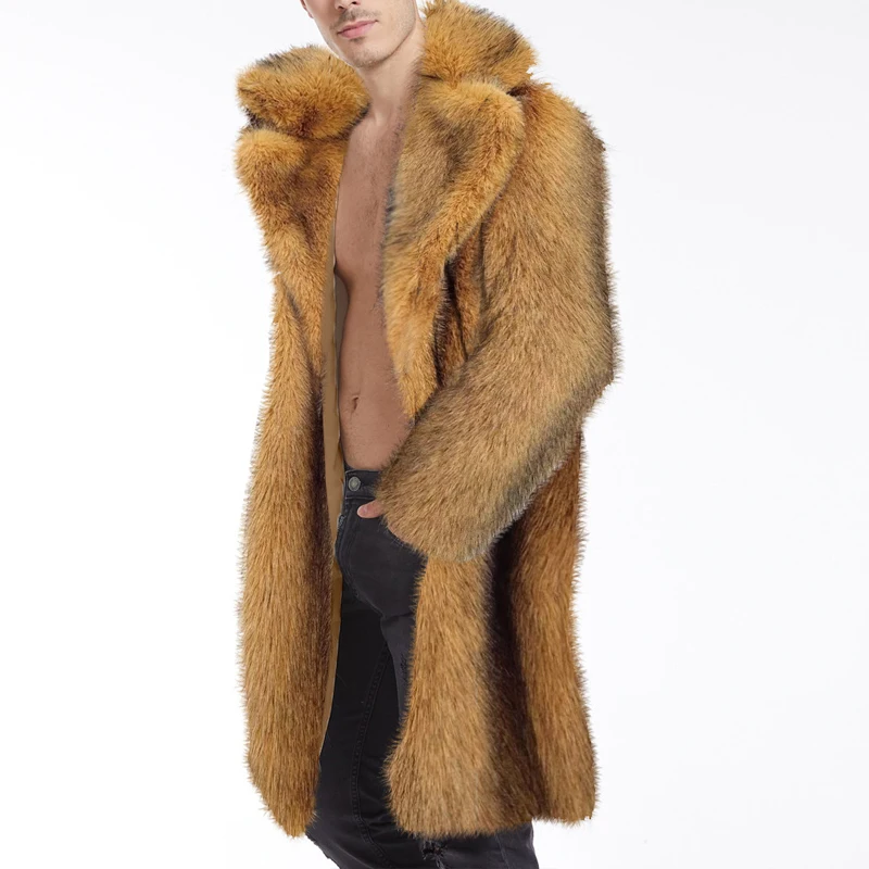 Nova chegada jaqueta longa de pele sintética comércio exterior europeu e americano popular casaco de pele sintética de alta qualidade para outono inverno