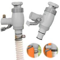 Above Ground Swimming Pool Hose Adapter with On-Off Valve Plunger Valve Pool Pipe Holder And Plunger Valve For Above Ground Pool