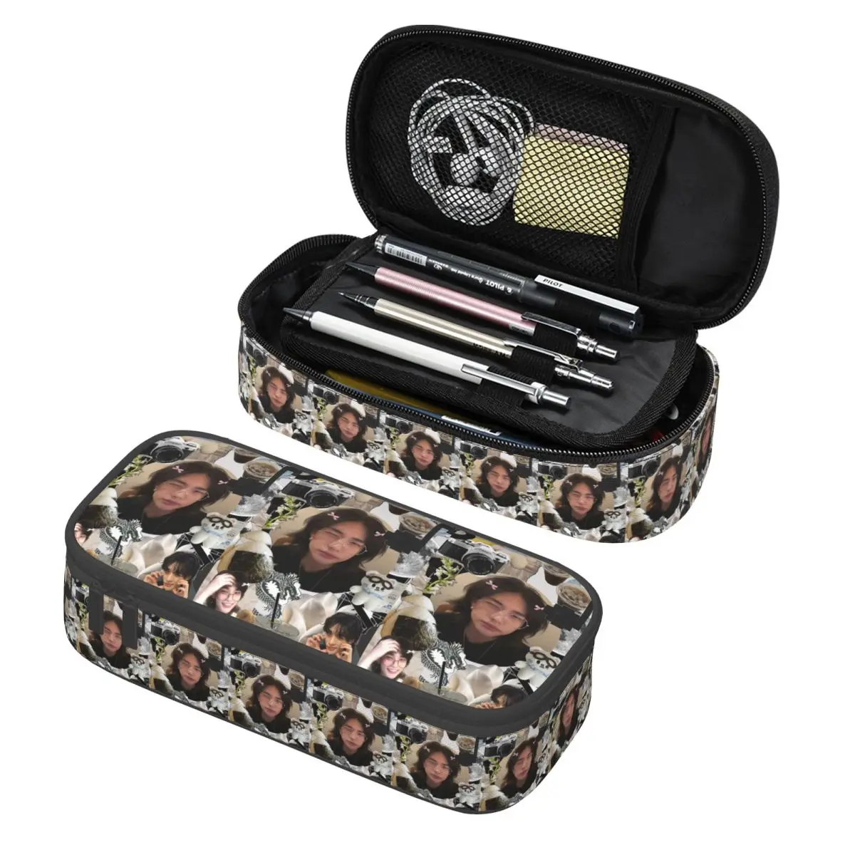 

Hyunjin Collage Pencil Case Pencil Pouch Storage Stationery Supplies Large Storage Pen Box Pencil Bag for Students
