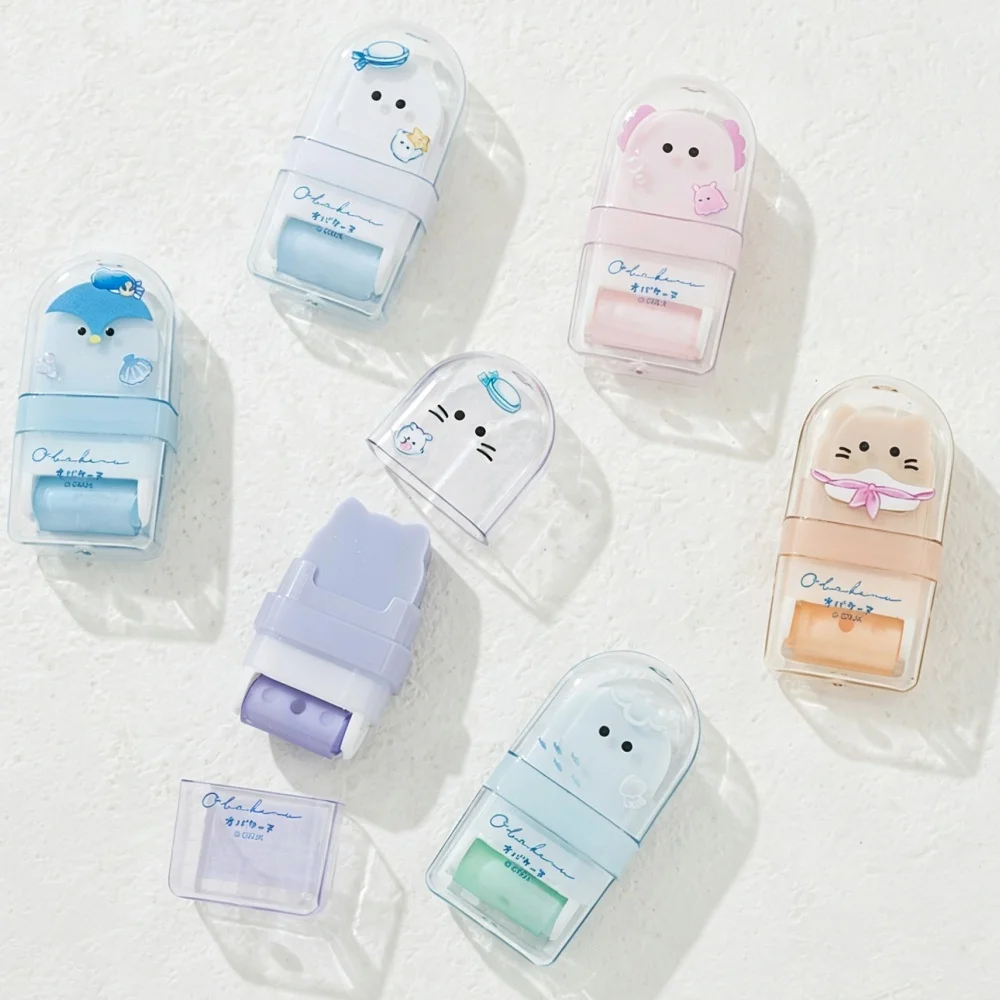 Creative Roller Eraser Sets Desktop Clean Rubber Chip Collector Cute Shape and Traceless Erasers Stationery Gifts for Students
