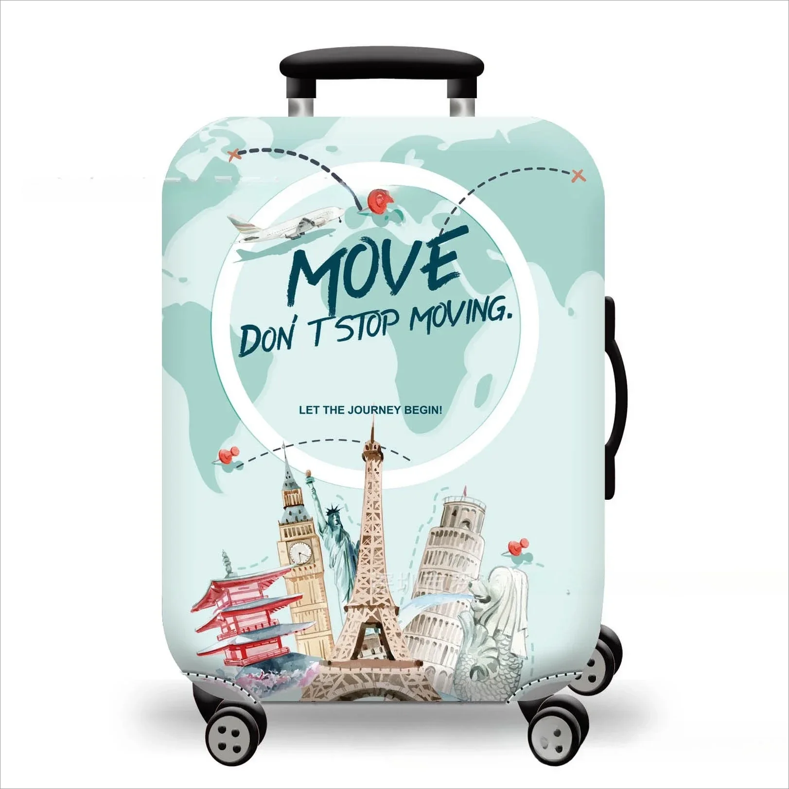 

Printed Box Cover Thickened Suitcase Protective Cover Suitcase Dust Cover Tie Rod Leather Case Elastic Cover Box Cover Elastic