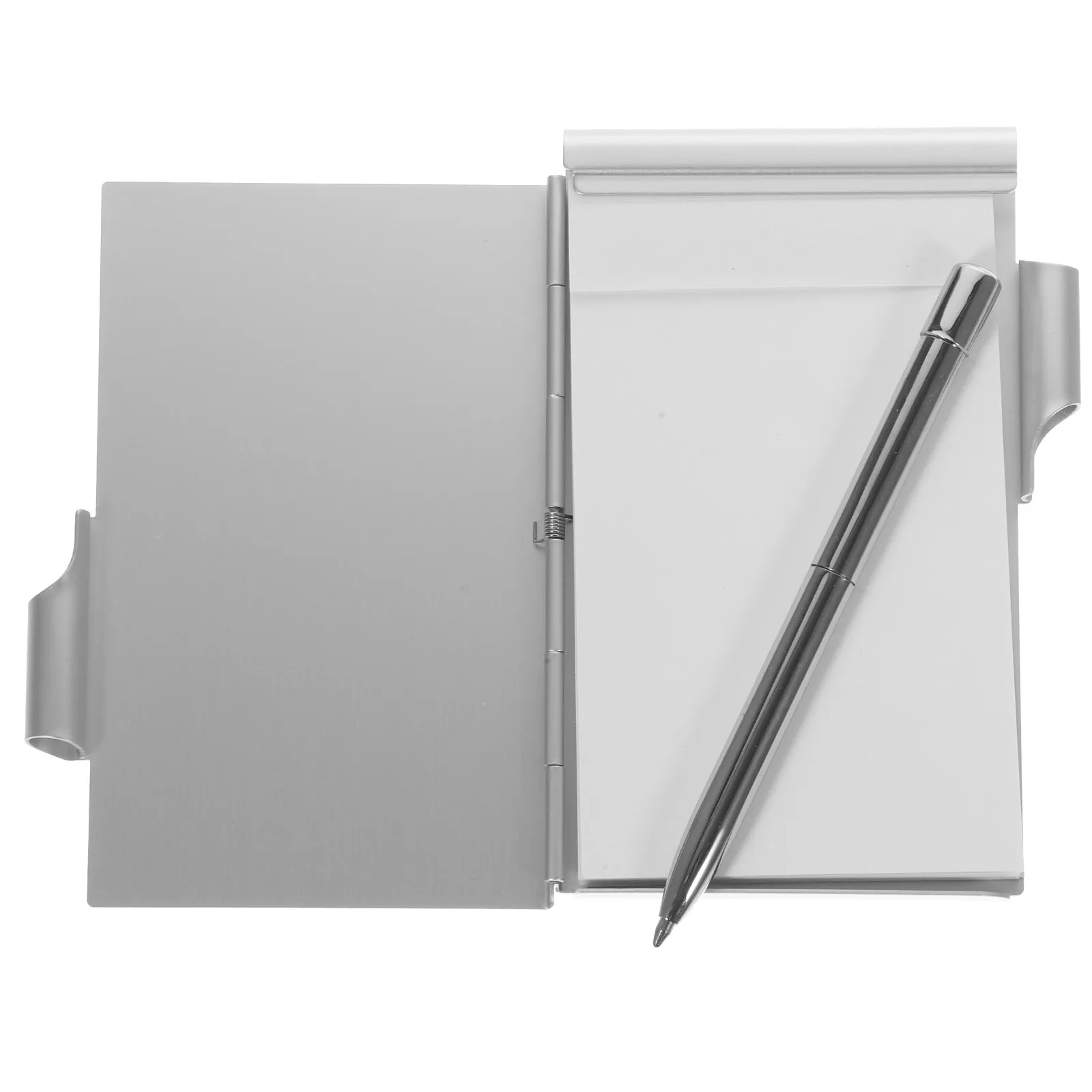 Metal Small Pocket Notebook Compact Mini Notepad with Pen Portable Memo Pads to Do List Office School Supplies