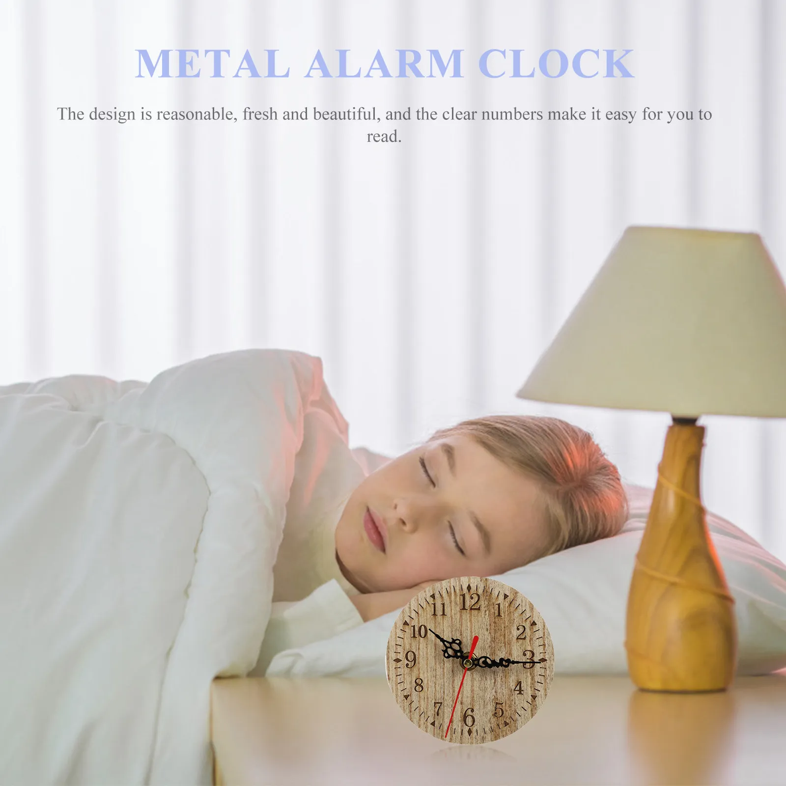 Retro Wooden Wall Clock Digital Display Large Number Silent Round Clock Desktop Table Use Wall Clocks Battery Operated