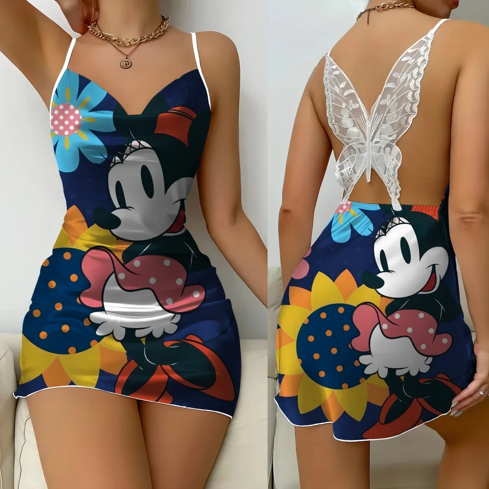 Fashion New Pajamas for Women Top Seller Nightwear Sleevesless Female Home Dress Cartoon Pattern Female Sleepwear Free Shipping