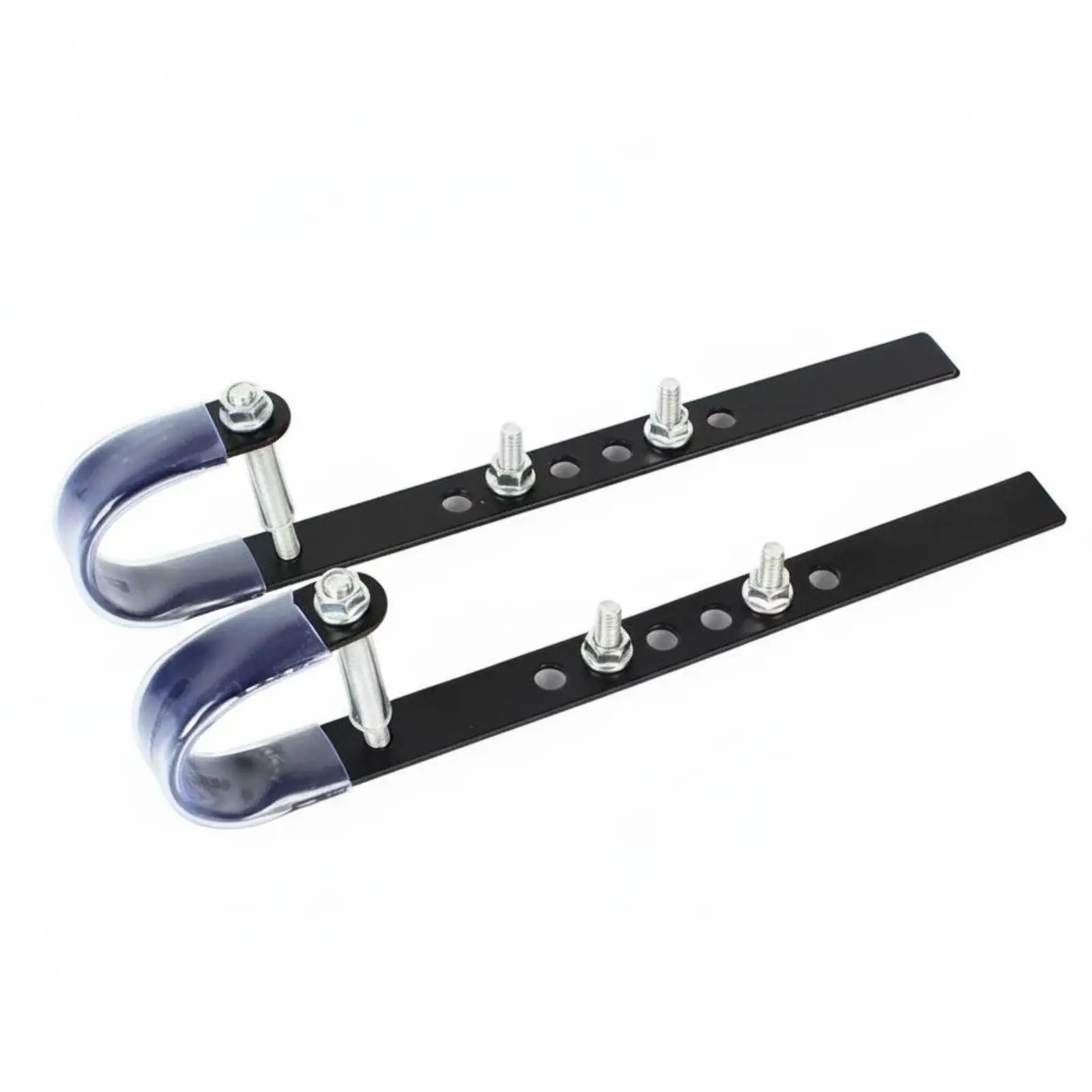 Adjustable Front Bicycle Basket Iron Holder with Guard Sleeves for Scratch Free Handlebar Use