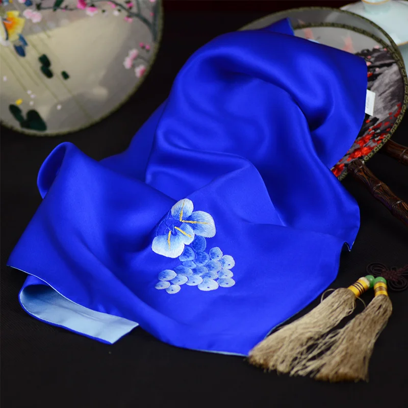 Xiuzhuang Self sold 2023 New Gift Square Scarves Suzhou Suzhou Suzhou Embroidery Embroidery Silk Mulberry Silk Scarf Gift Box