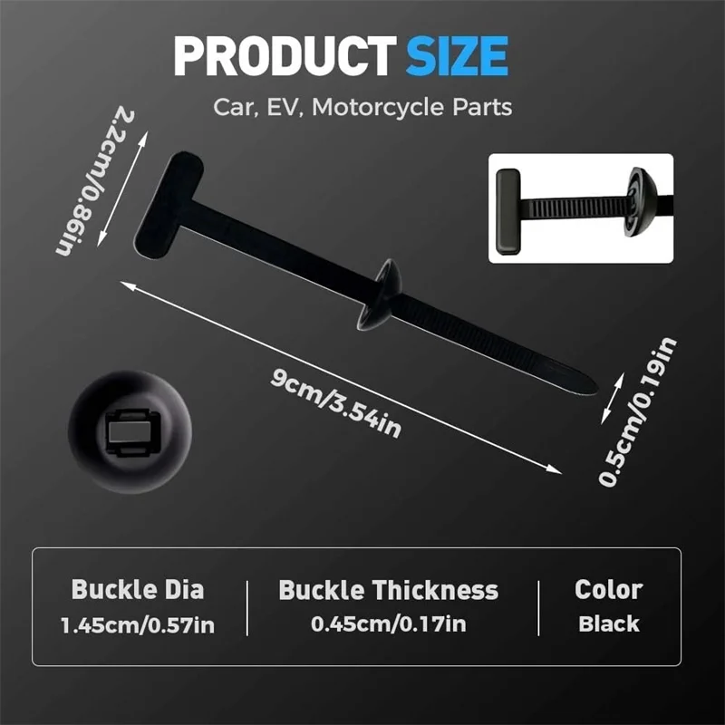 Nylon Universal Cable Tie Buckle Heavy Duty Self-Locking Nylon Zip Ties Holder Multipurpose Plastic Cable Ties Tool