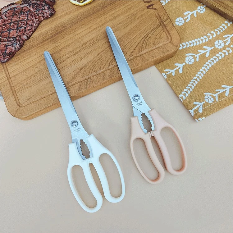 Stainless steel Korean style barbecue scissors kitchen outdoor barbecue scissors beef steak chicken cutlet