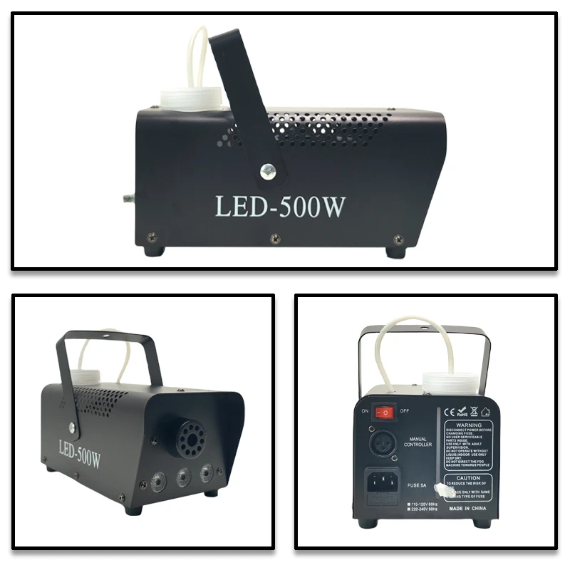 Nieuwe afstandsbediening LED 500W rookmachine RGB Gemengde kleur rookmachine professionele rookuitwerper podiumapparatuur LED-fogger