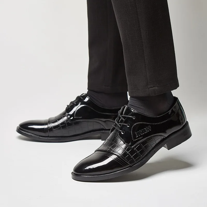 patent leather man shoes elegant wedding shoes derby oxfords formal shoes for men Fashion Wedding/Party And Banquet