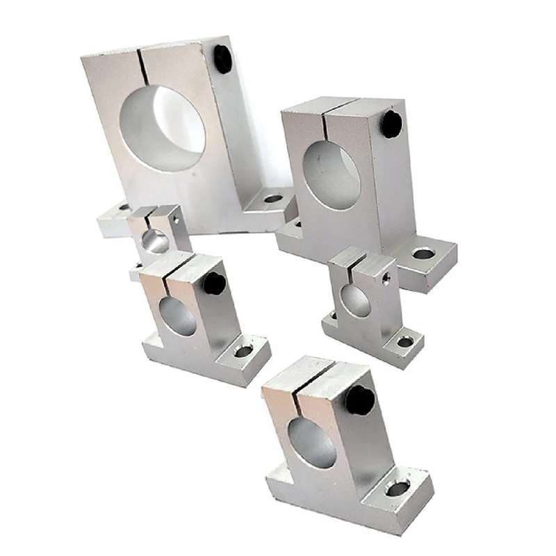 

M11K-2 Pcs Linear Motion Rail Clamping Rod Rail Guide Support Shaft Bracket Coupling Mount