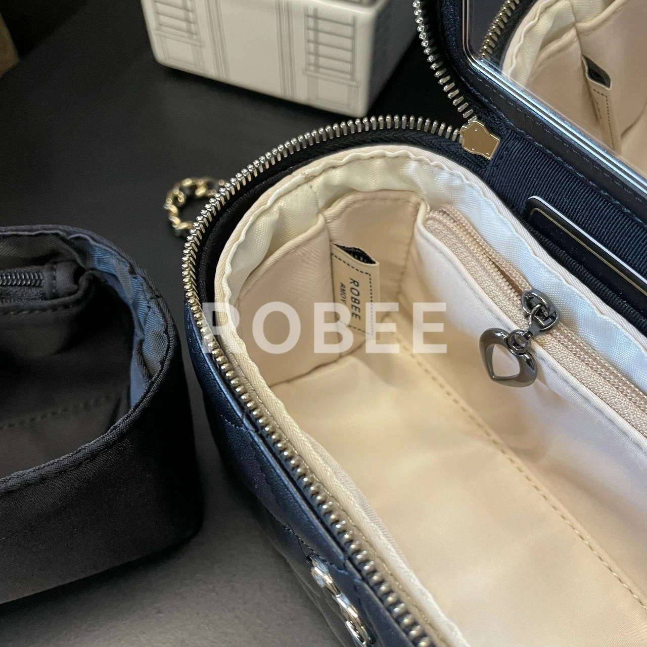 Imagem -04 - Nylon Impermeável Inner Bolsa Inner Bolsa Adequado para Chanel Long Box Cosmetic Bolsa Armazenamento Rose Online