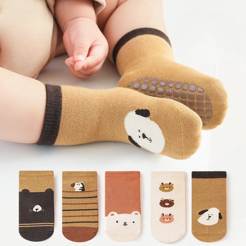 

1 Pair Cartoon Animal Soft Floor Socks Autumn Winter Baby Non Slip Kids Boys and Girls Indoor Feet Wear Newborn Children Sock