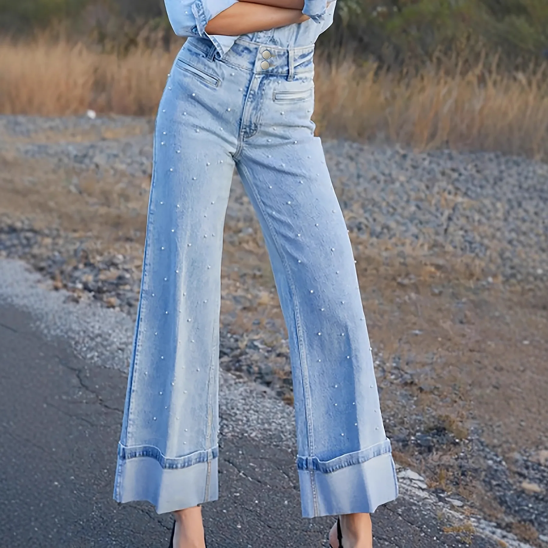 

Джинсы-клеш, женские джинсы с вырезом до ботинок, расклешенные брюки со средней талией, потертые потертые винтажные уличные брюки до щиколотки