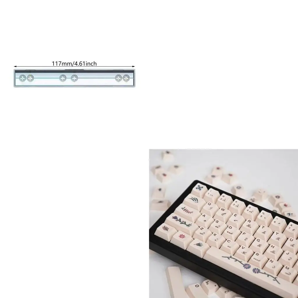 

896F Enhances Keyboard With Voynich Manuscript Inspired Heat Sublimated PBT Keycaps Ergonomic For Mechanical Keyboards