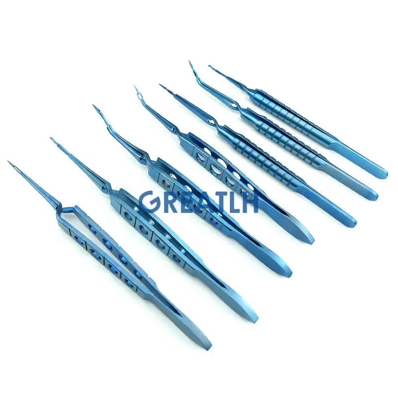 1pcs Titanium 120mm Akahoshi Phaco Prechopper Straight/Angled Ophthalmic Eye Microsurgery Instruments 7 Types Optional