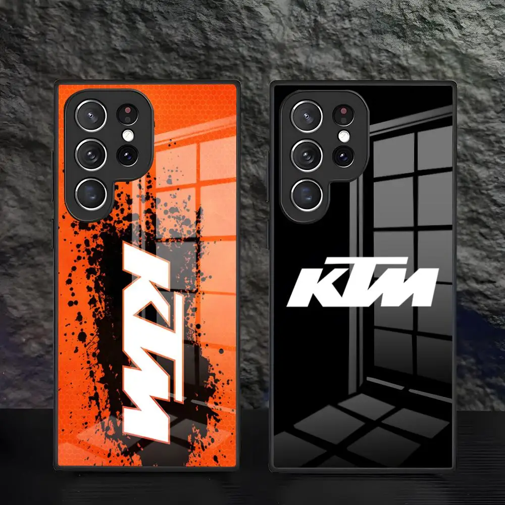 M-K-KTMS-MS MOTO Phone Case For Samsung S26 S25 Edge Ultra 24 23 22 21 Ultra Plus Fe A55 56 15 4G 5G Glass Cover