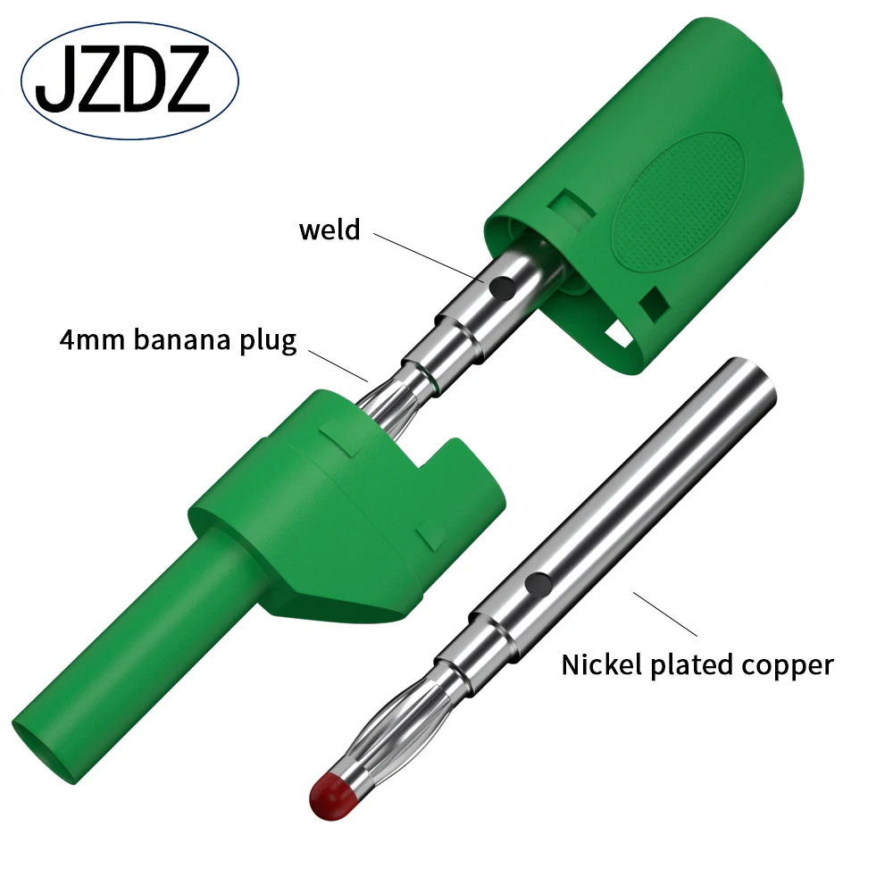 JZDZ 5PCS 4MM Banana Plug Safety Sheath Stackable Wire Solder Connector DIY Electrical Tools J.10038