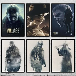 Resident Evil Village Game Poster Lady Alcina Dimitrescu Horror Art Prints Canvas Painting Art Picture Bedroom Game Room Decor