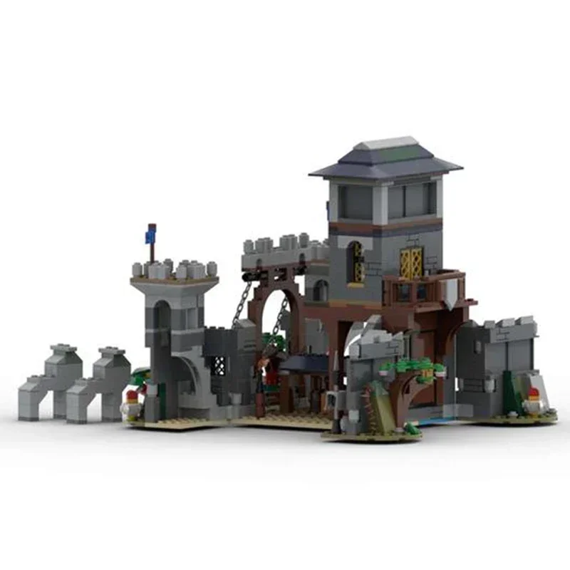 MOC اللبنات قلعة نموذج ثعبان صغير القلعة وحدات عرض الشارع نموذج لتقوم بها بنفسك تجميع الطوب ألعاب أطفال هدايا عيد الميلاد