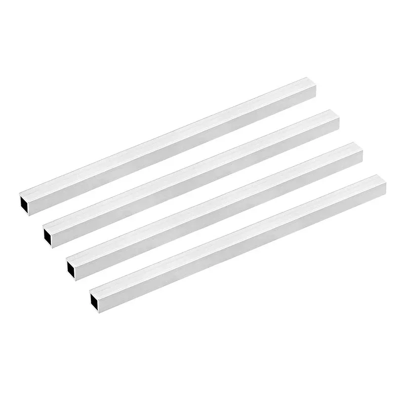 1 قطعة أنبوب مربع من الألومنيوم مع مواصفات 10 × 10 مم / 20 × 20 مم / 30 × 40، طول 100 مم / 150 مم / 200 مم / 400 مم