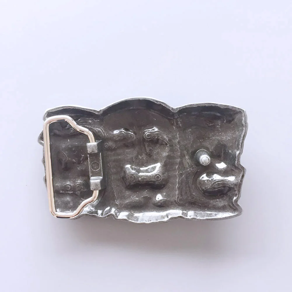 Vintage Three Tribal Tiki Tikki Masks Hiawaii Belt Buckle BUCKLE-3D049