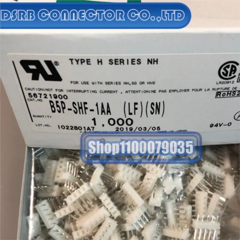 

50pcs/lot B5P-SHF-1AA 5P 2.5MM legs width 100% New and Original