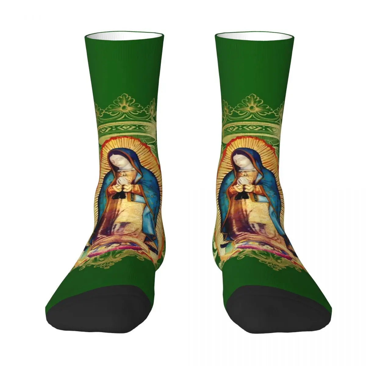 Virgin Mary Mexico Stockings Our Lady of Guadalupe Elegant Socks Autumn Anti Bacterial Socks Ladies Outdoor Comfortable Socks