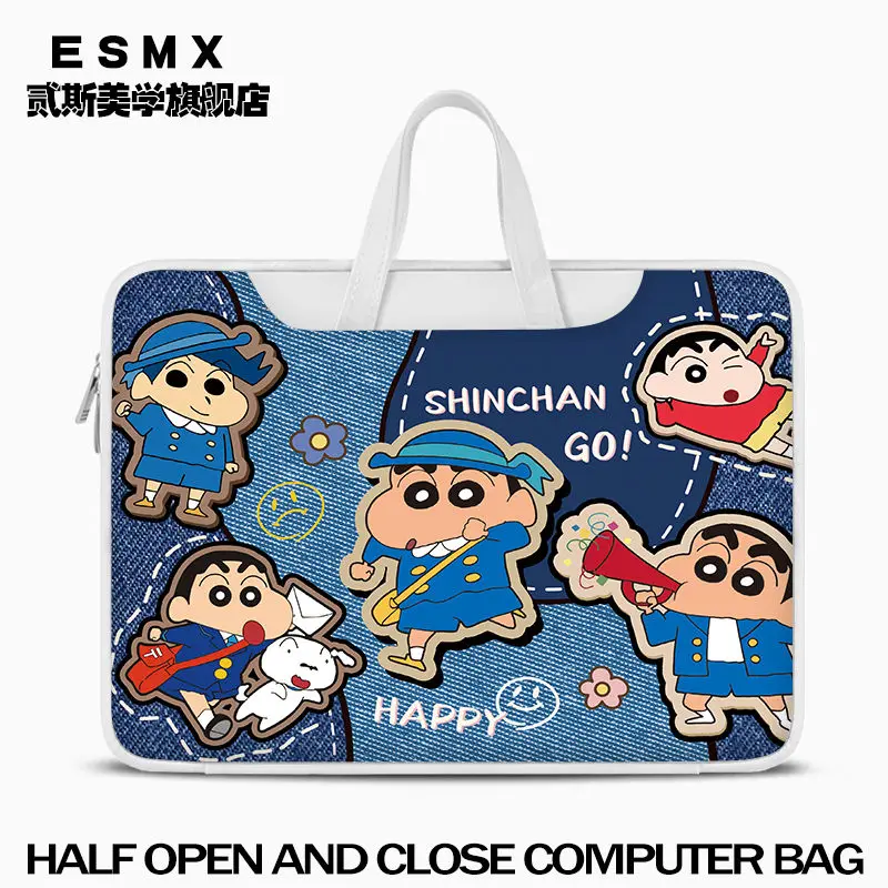 Anime peripheral Crayon Shin chan laptop bag 13 14 15 16 17 15.6-inch Macbook Air Pro laptop bag official text bag birthday gift