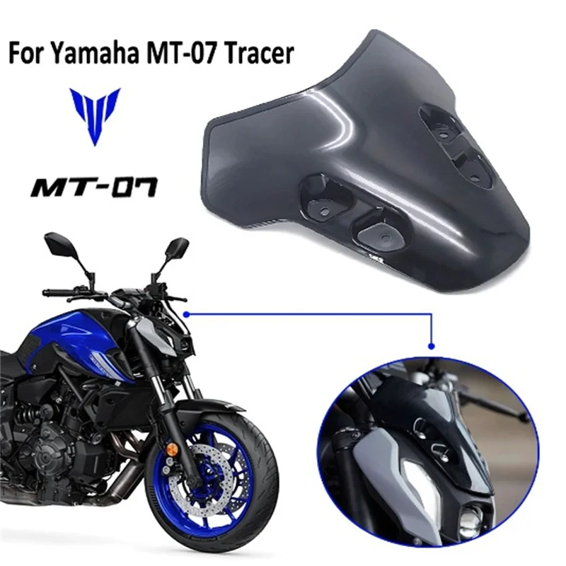 

For YAMAHA MT-07 MT07 MT 07 2021 2022 Motorcycle Front Windshield Windscreen Windproof Wind Shield Screen Deflector Protector