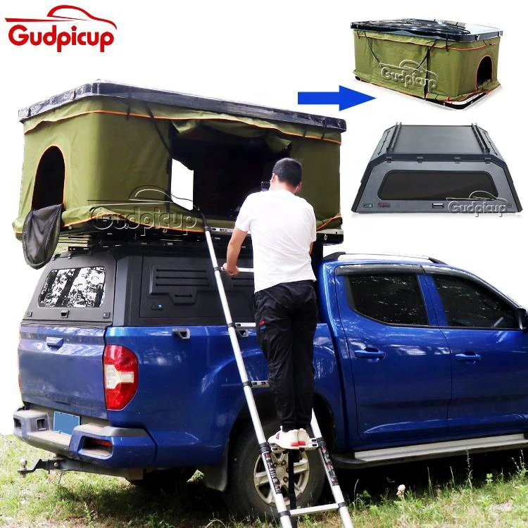 4x4 SUV Universal Tent hard Alloy Camping 4 person pickup roof top tent With Free Ladder