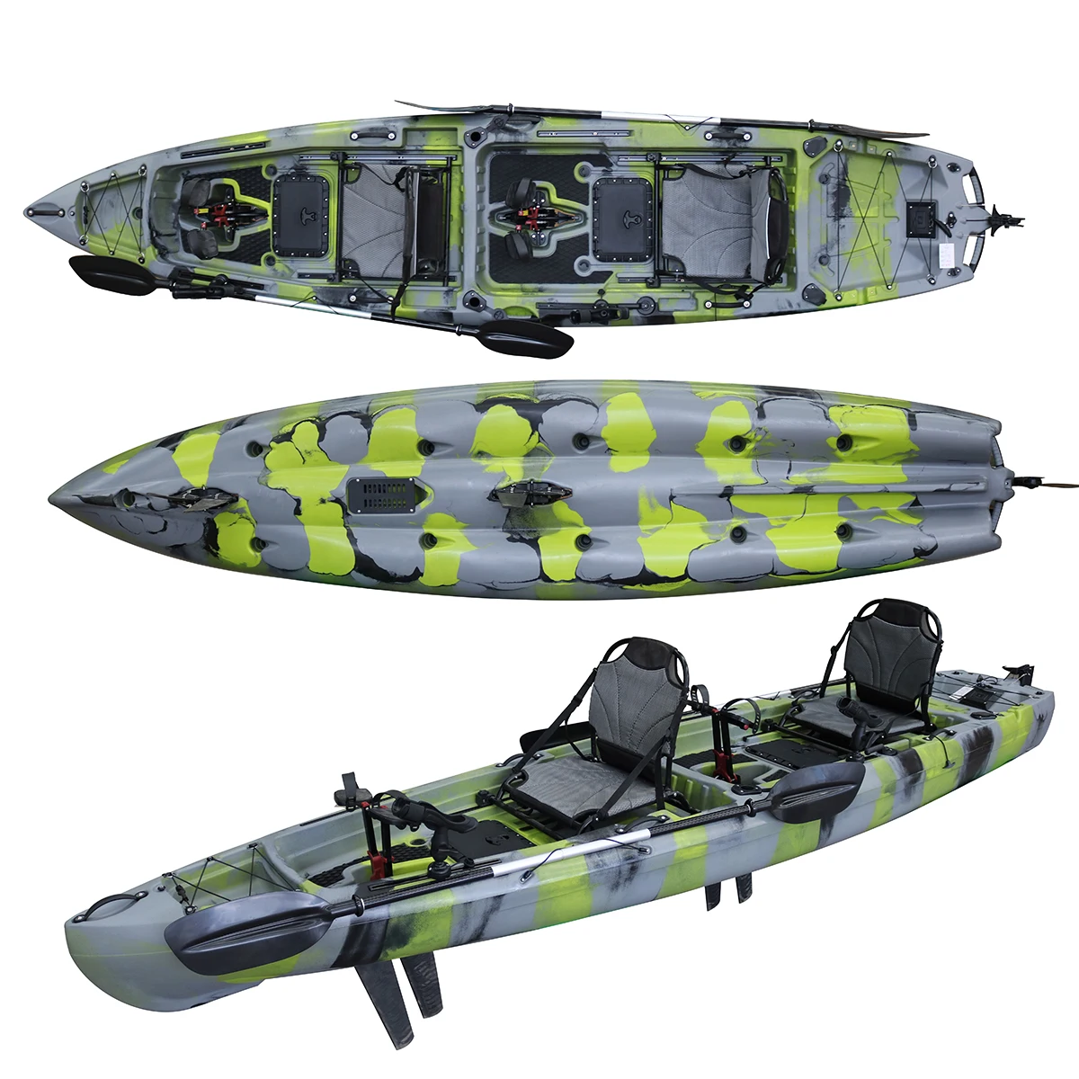 

Vicking 2 Person Kayak Fishing Foot Pedal Sit on Double Pedal Drive Kayak