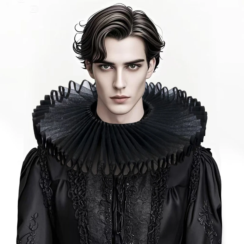 

Colorful Exaggerated Ralph Collar Clown Costume Cosplay Collar Detachable Neck Ruffle Fake Collar Performance Props