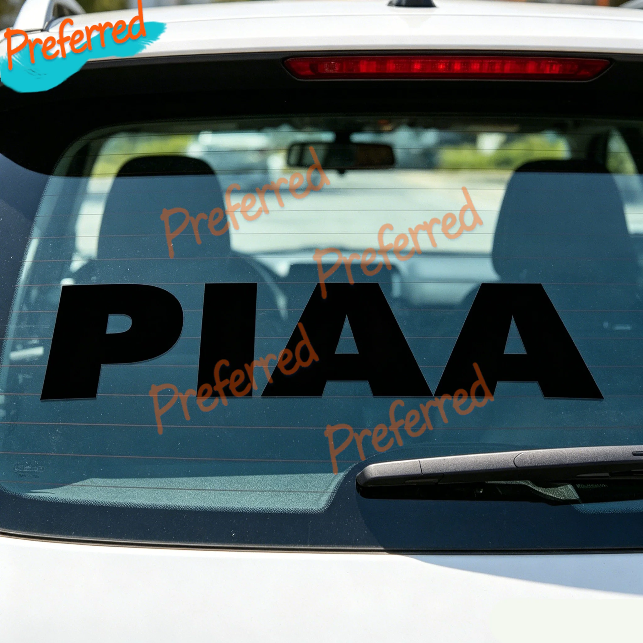 2x наклейки PIAA PAIR STICKERS с черной графикой, наклейки-декали для внедорожников 4X4, настраиваемые в любом размере - без фона
