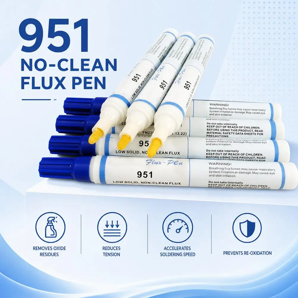 951 Soldering Rosin Flux Pen Low Solid No Clean SMT SMD PCB Welding Rework Solar Cell Automotive Computer Repair Tool