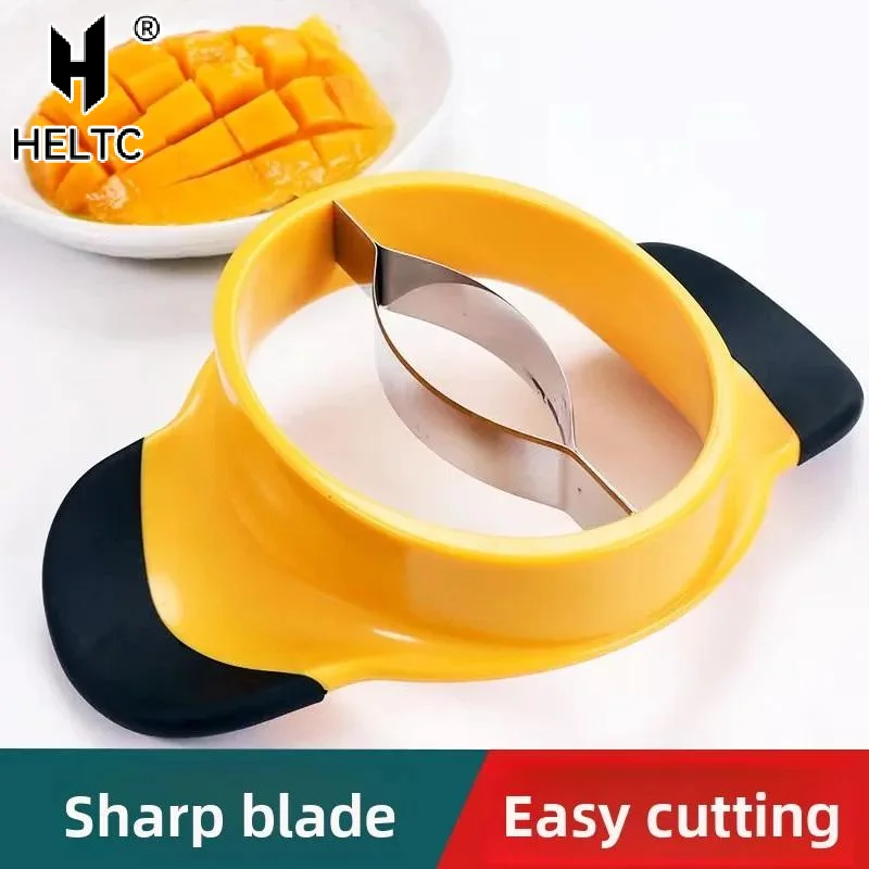 Mango Slicer Stainless Steel Mango Cutters Rubber Non Slip Handles Corer Peeler Mango Peel Knife
