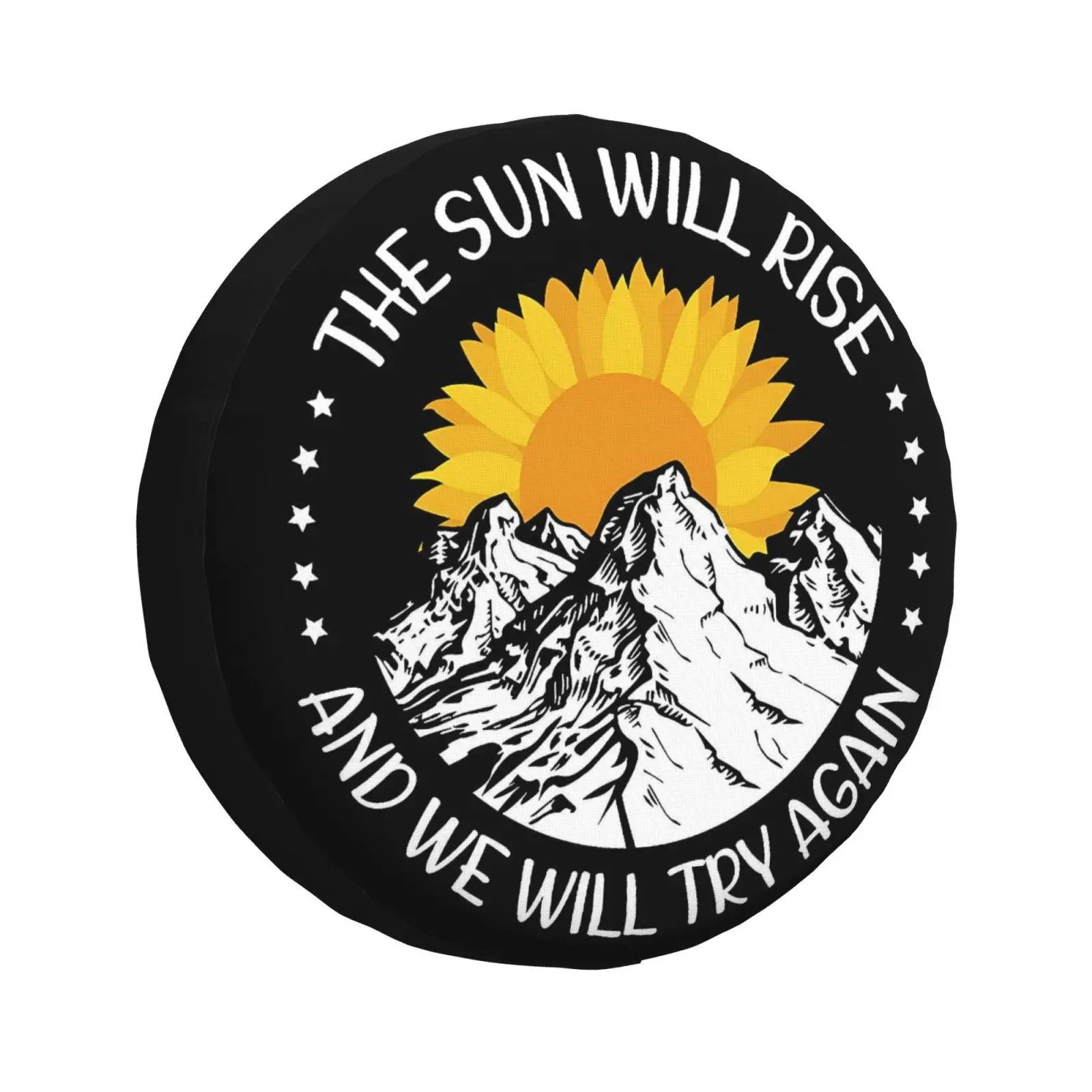 

Custom Mountains Awake The Soul Spare Wheel Tire Cover for Pajero Adventure Camping Camper Jeep SUV 4WD 4x4 Vehicle Accessories